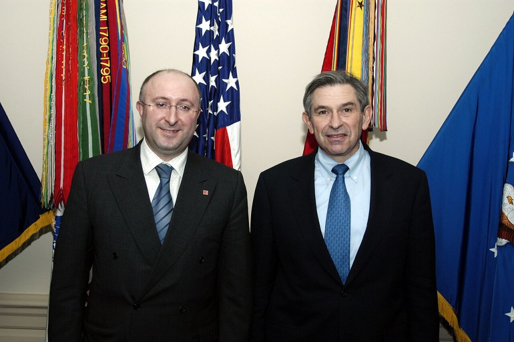 Gela Bezhuashvili and Paul Wolfowitz