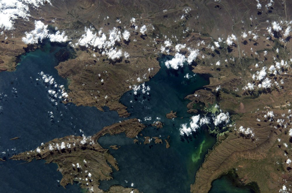 Plankton Bloom in Lake Titicaca