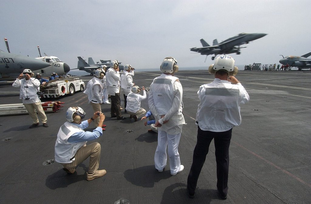 Distinguished visitors, including U.S