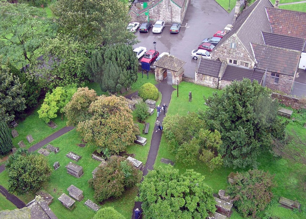 Yate churchyard from above arp