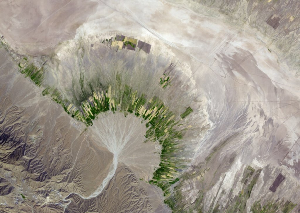 Alluvial fan in Iran