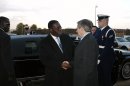 Gyude Bryant meets Paul Wolfowitz at the Pentagon