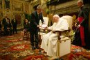 President George W Bush presents the Medal of Freedom to Pope John Paul II