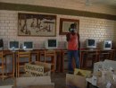 2004, unpacking second-hand computers from France, at CIJEF in Ouagadougou