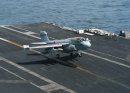 An EA-6B Prowler assigned to the "Rooks" of Electronic Attack Squadron One Three Seven (VAQ-137),...