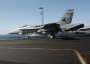 An F/A-18C Hornet assigned to the "Sunliners" of Strike Fighter Squadron Eight One (VFA-81) l...
