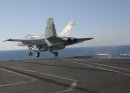 An F/A-18C Hornet assigned to the "Rampagers" of Strike Fighter Squadron Eight Three (VFA 83)...