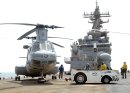 A CH-46 Sea Knight helicopter assigned to the "Fighting Griffins" of Marine Helicopter Medium...
