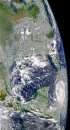 The SeaWiFS sensor aboard the OrbView-2 satellite captured this true-color image of Hurricane Iva...